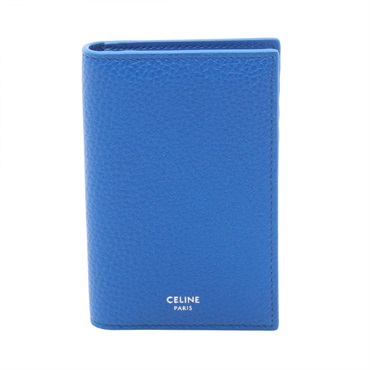 CELINE vertical card holder Card Case 10K873GTH07QI leather Blue NEW mens