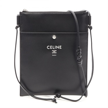 CELINE Sharp Pouch Take Away Shoulder crossbody Bag L103B2K0538SI leather Black