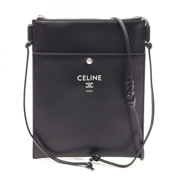 CELINE Sharp Pouch Take Away Shoulder crossbody Bag L103B2K0538SI leather Black