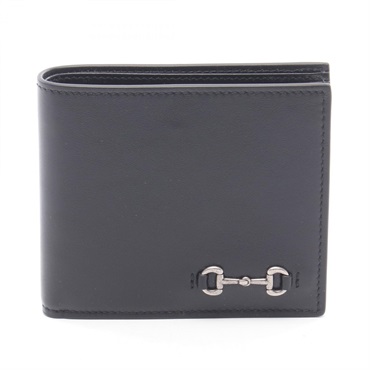 GUCCI Horsebit Bi-fold wallet 846953AAFP11000 leather Black NEW mens