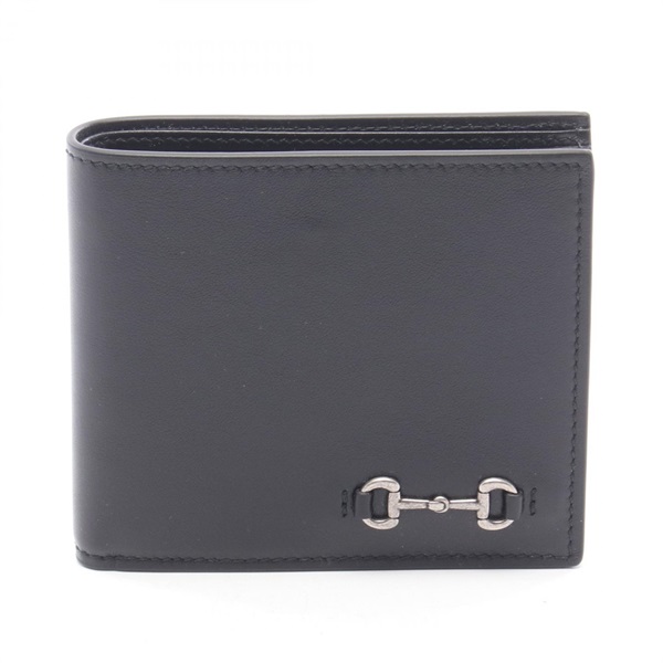 GUCCI Horsebit Bi-fold wallet 846953AAFP11000 leather Black NEW mens