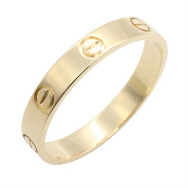 CARTIER Mini Love Ring 18KYG Yellow Gold Used Women US size #9.5 #61