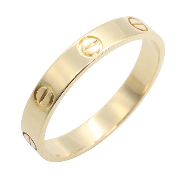 CARTIER Mini Love Ring 18KYG Yellow Gold Used Women US size #9.5 #61