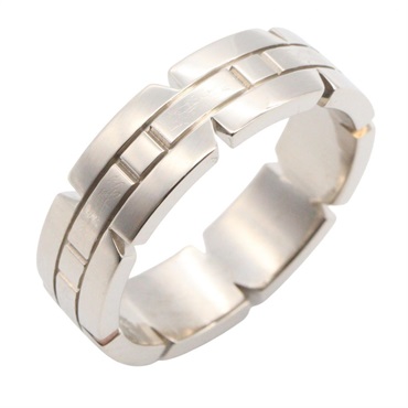 CARTIER Tank Francaise SM Ring 18KWG White Gold Used Women US size #7.75 #56