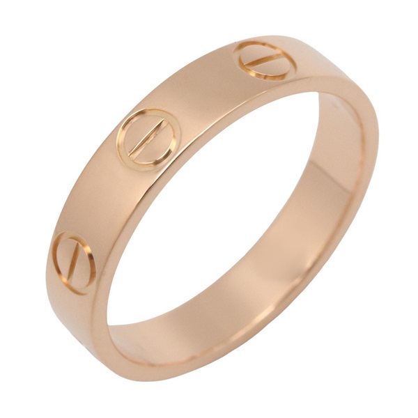 CARTIER Mini Love Ring 18KPG Pink Rose Gold Used unisex US size 4.25 #48