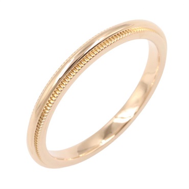 TIFFANY＆CO milgrain band Ring 18KPG Pink Rose Gold Used women US size 5