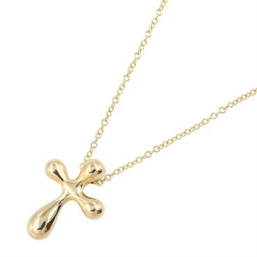 TIFFANY＆CO Cross Necklace Pendant 18KYG Yellow Gold Used women