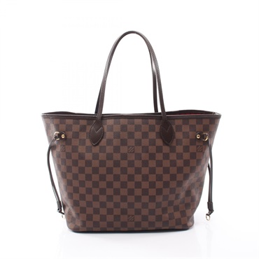 LOUIS VUITTON Neverfull MM Tote Shoulder Handbag N51105 Damier Ebene canvas Used
