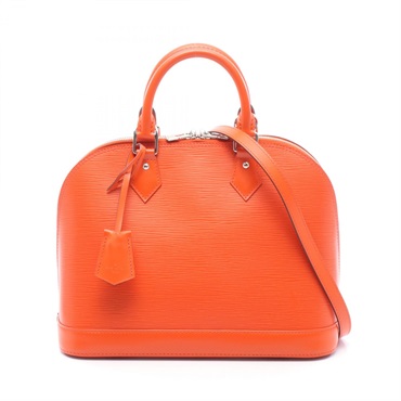 LOUIS VUITTON Alma PM Shoulder Handbag M40623 Epi leather Orange Piment Used LV