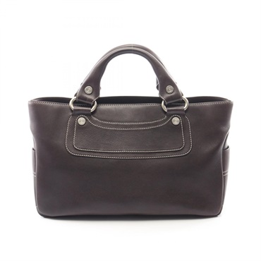 CELINE Boogie Tote Handbag leather Brown Used Women