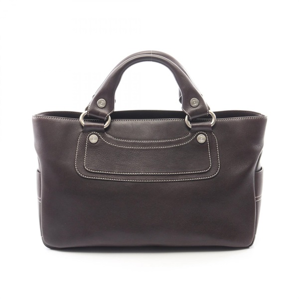 CELINE Boogie Tote Handbag leather Brown Used Women