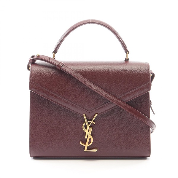 SAINT LAURENT PARIS Cassandra Shoulder Handbag leather Bordeaux Used Women GHW