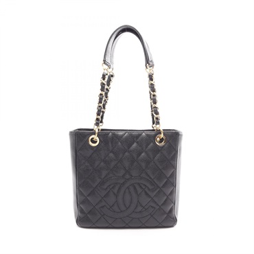 CHANEL Matelasse PST Shoulder Tote Bag A50994 Leather Black Used Women GHW CC