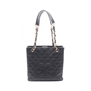 CHANEL Matelasse PST Tote chain shoulder Bag A20994 leather Black Used GHW