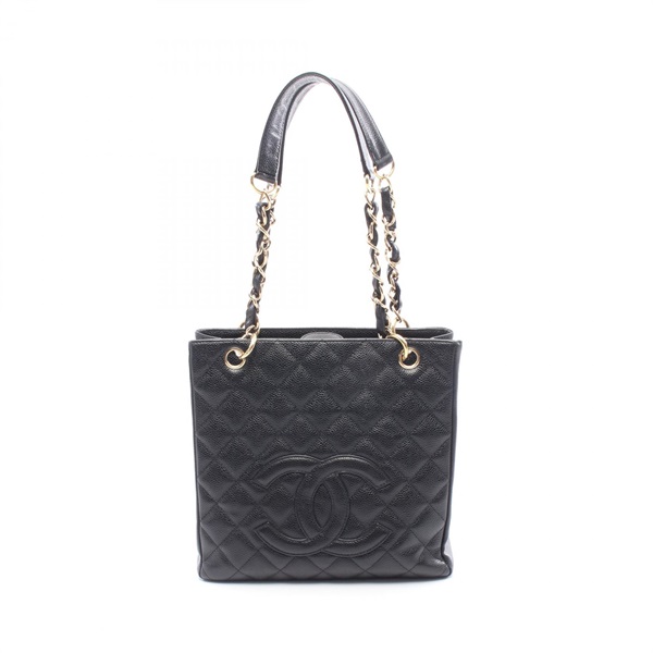 CHANEL Matelasse PST Tote chain shoulder Bag A20994 leather Black Used GHW