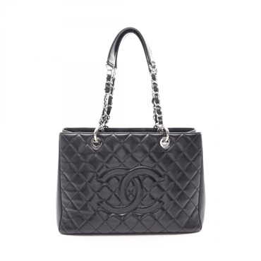 CHANEL Matelasse Grand Shopping GST Tote chain shoulder hand Bag A50995 leather
