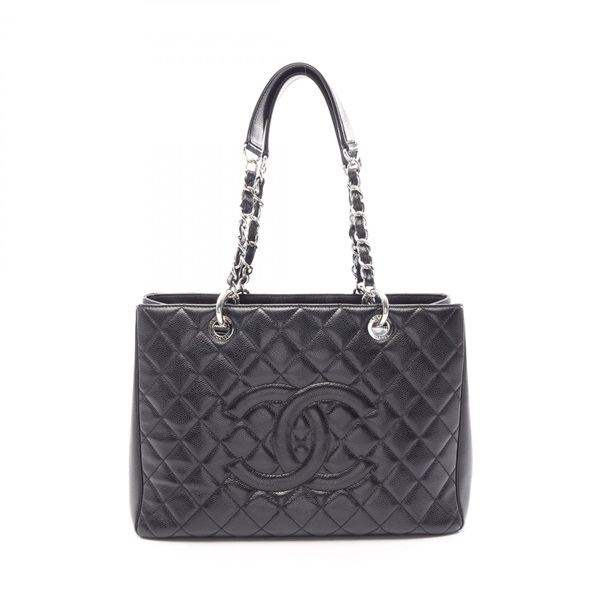 CHANEL Matelasse Grand Shopping GST Tote chain shoulder hand Bag A50995 leather