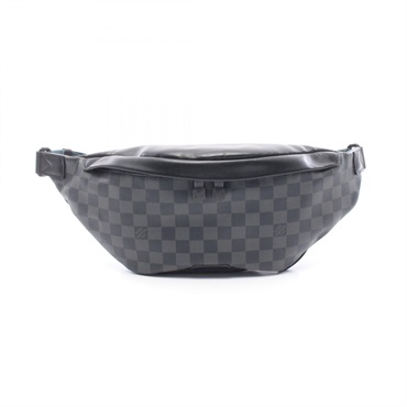 LOUIS VUITTON Discovery bum Waist belt bag N40187 Damier graphite leather Gray