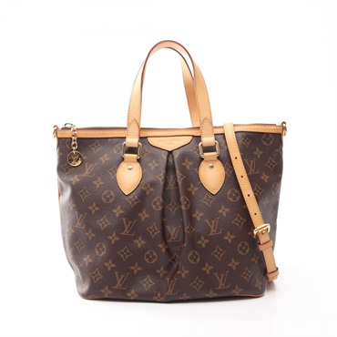 LOUIS VUITTON Palermo PM Shoulder Handbag M40145 Monogram canvas leather Used LV