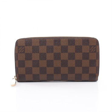 LOUIS VUITTON Zippy wallet Around long purse N60015 Damier Ebene Used LV