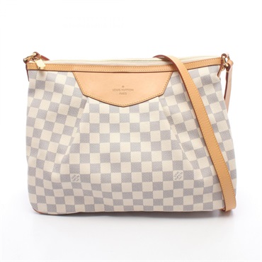 LOUIS VUITTON Siracusa MM Shoulder crossbody Bag N41112 Damier Azur leather