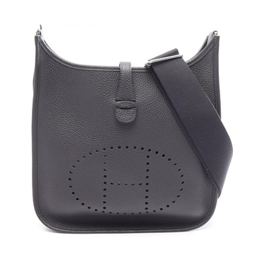 HERMES Evelyne 3 Trois PM Shoulder Bag Clemence leather Gray Caban Used K SHW