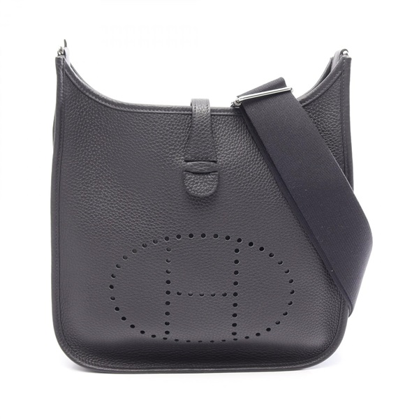 HERMES Evelyne 3 Trois PM Shoulder Bag Clemence leather Gray Caban Used K SHW