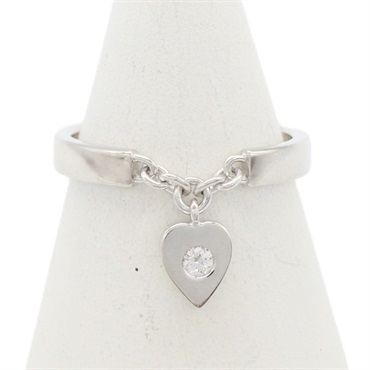 CARTIER Monamour 1P Diamond Ring 18KWG White Gold Used women US size 5.75 #52