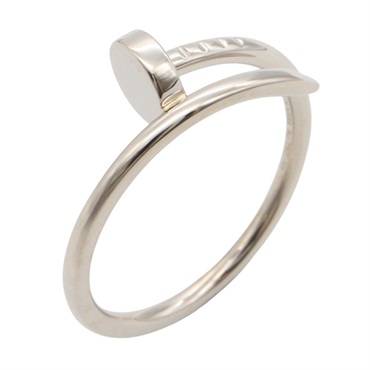 CARTIER Juste un Clou Ring SM 18KWG White Gold Used women US size 7.75 #55