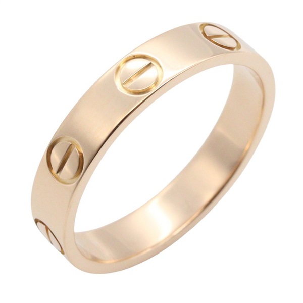CARTIER Mini Love Ring 18KPG Pink Rose Gold Used women US size 4.75 #49