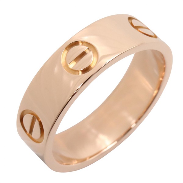 CARTIER Love Ring 18KPG Pink Rose Gold Used women US size 6 #52
