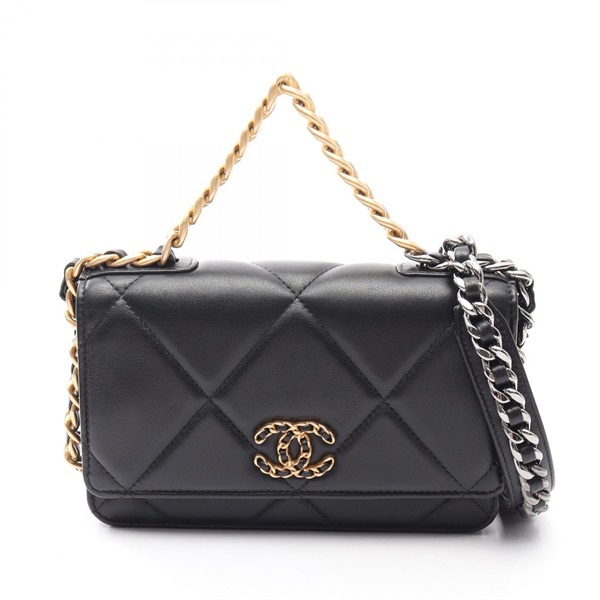 CHANEL 19 dix-neuf Matelasse chain crossbody Shoulder hand Bag AP0957 Lambskin