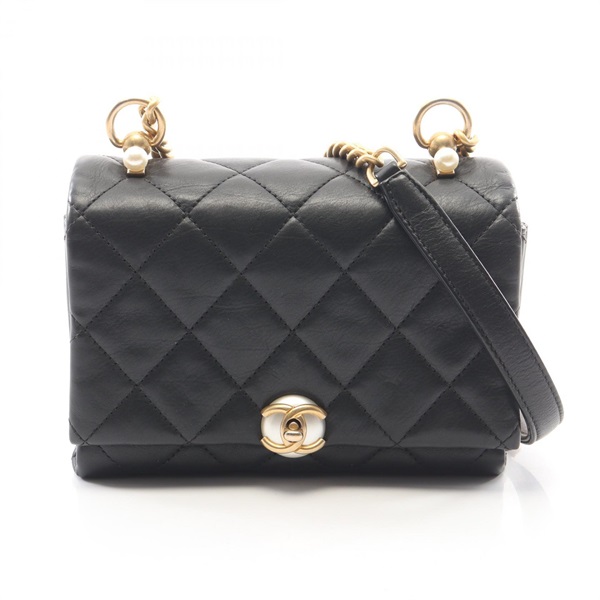CHANEL Matelasse chain Shoulder crossbody Bag AS1170 Lambskin Black Used GHW