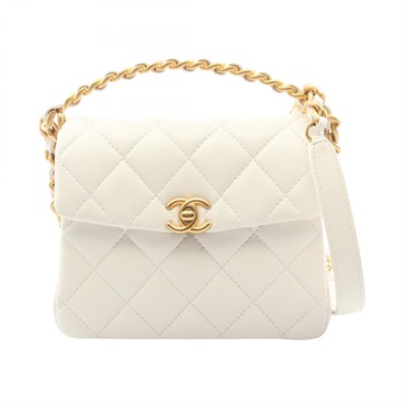 CHANEL Matelasse Top Handle chain shoulder crossbody Handbag AS4472 leather GHW