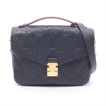 LOUIS VUITTON Pochette Metis Shoulder Handbag M44071 Monogram empreinte Navy LV