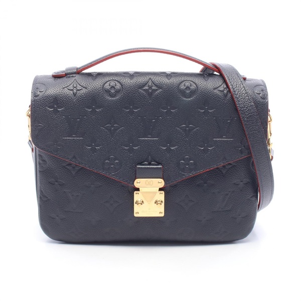 LOUIS VUITTON Pochette Metis Shoulder Handbag M44071 Monogram empreinte Navy LV