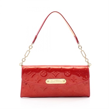 LOUIS VUITTON Sunset Bluebird Shoulder Handbag M93543 Vernis leather Red Used LV