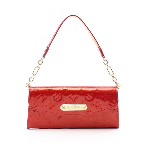 LOUIS VUITTON Sunset Bluebird Shoulder Handbag M93543 Vernis leather Red Used LV