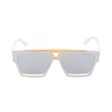 LOUIS VUITTON Sunglasses Eyewear Z1503E Plastic White Gold Used Women LV