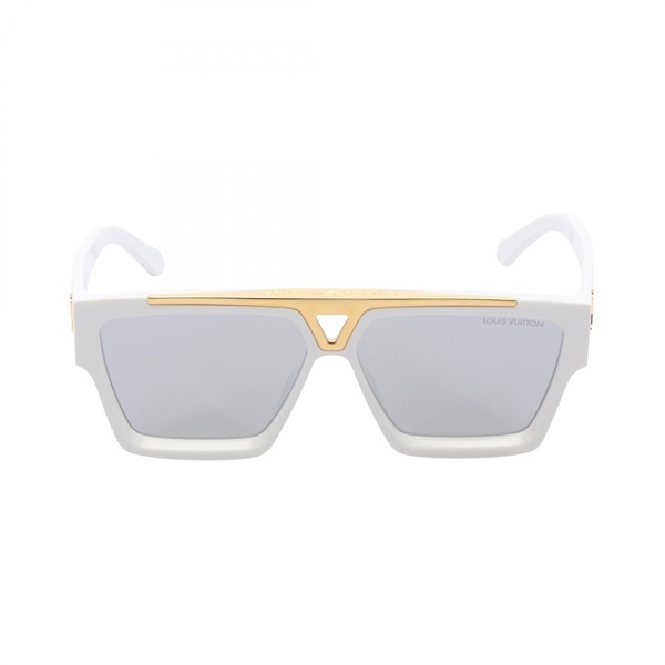 LOUIS VUITTON Sunglasses Eyewear Z1503E Plastic White Gold Used Women LV