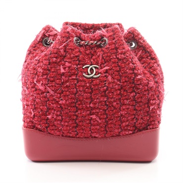 CHANEL Gabrielle de Small Rucksack Backpack Fabric leather Pink Used Women CC