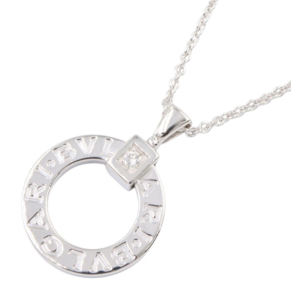 BVLGARI Bvlgari Bvlgari 1PD Diamond Necklace Pendant 18KWG White Gold Used Women