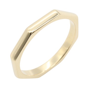BVLGARI Octagonal Ring 18KYG Yellow Gold Used Women US size #7.75