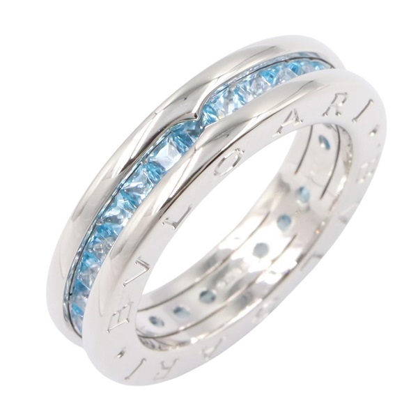 BVLGARI B-zero1 Blue Topaz Ring 18KWG White Gold Used Women US size #5.25 #50