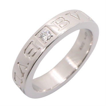 BVLGARI B-zero1 1PD Diamond Ring 18KWG White Gold Clear Used Women US size #4.75