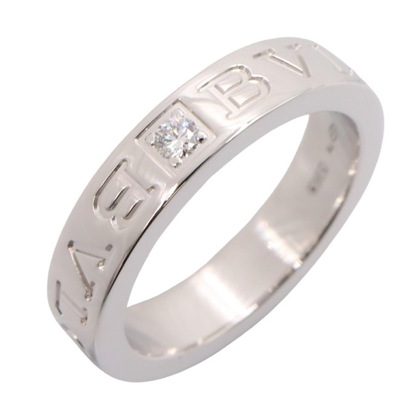 BVLGARI B-zero1 1PD Diamond Ring 18KWG White Gold Clear Used Women US size #4.75