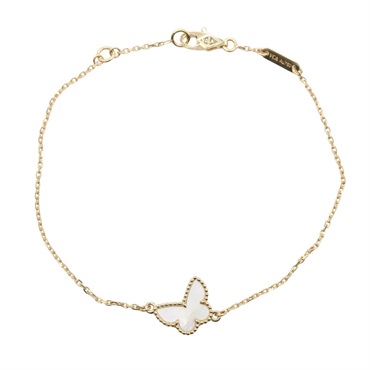 Van Cleef & Arpels Sweet Papillon Mother of Pearl Bracelet 18KYG Gold used women