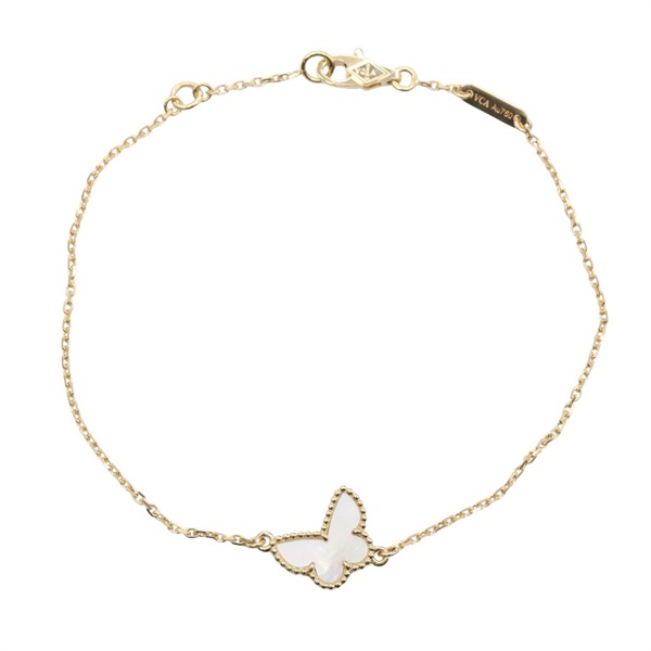 Van Cleef & Arpels Sweet Papillon Mother of Pearl Bracelet 18KYG Gold used women