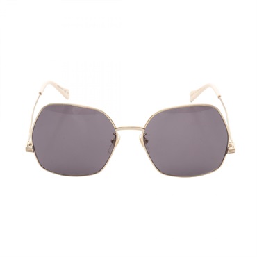 GUCCI Sunglasses eyewear GG0972S001 Gold Plated Plastic White Preowned Women