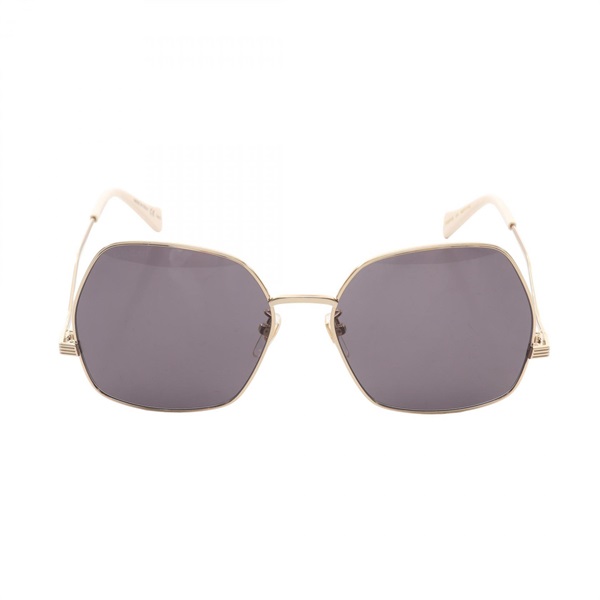 GUCCI Sunglasses eyewear GG0972S001 Gold Plated Plastic White Preowned Women